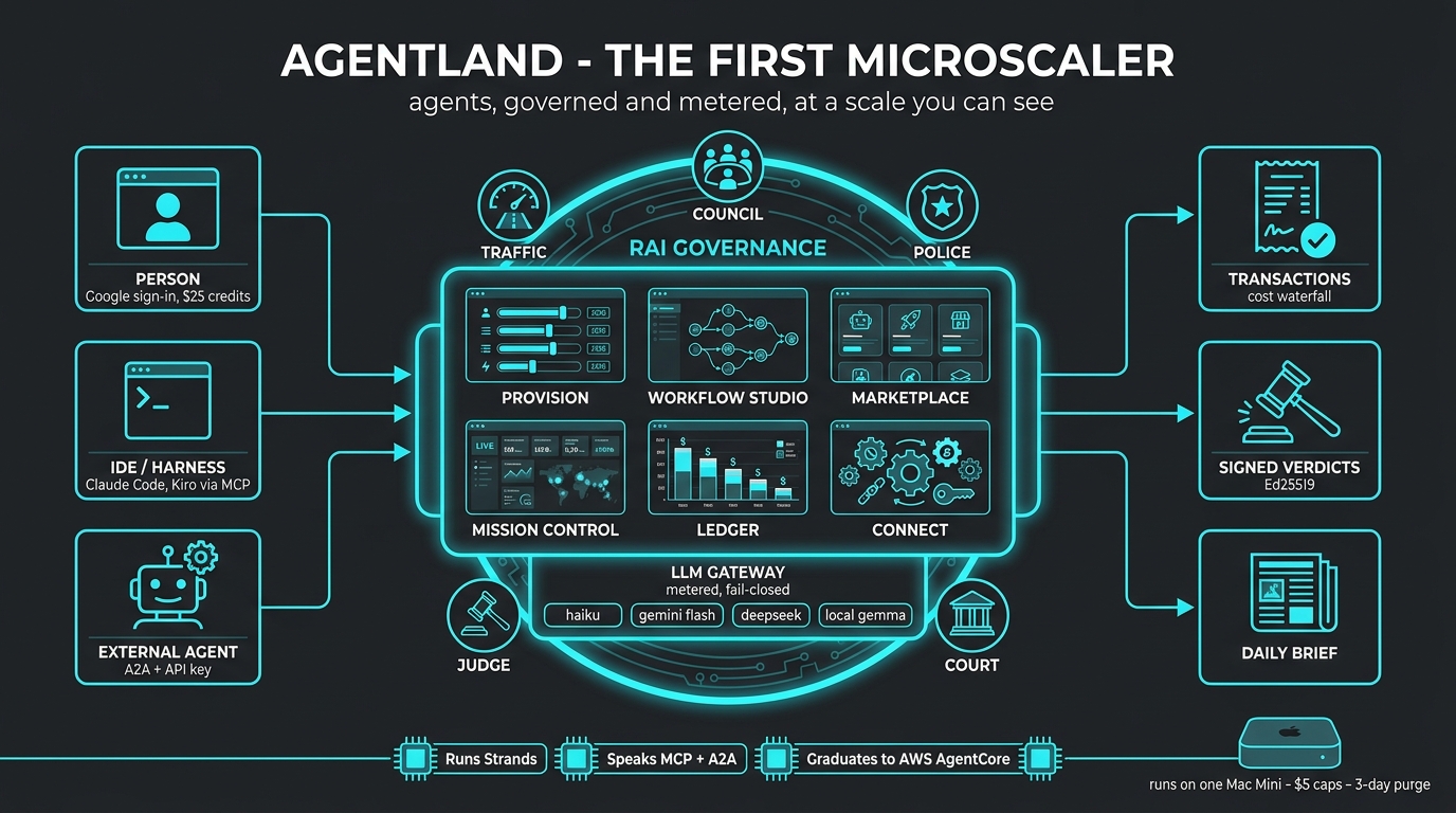 AgentLand ecosystem infographic
